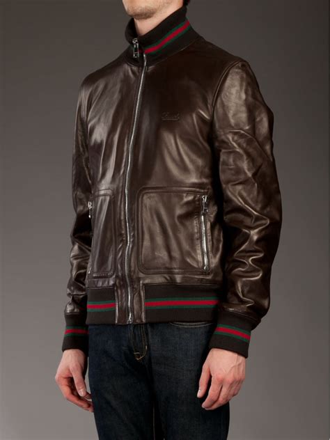 gucci leather jackets mens|Gucci jacket sale men.